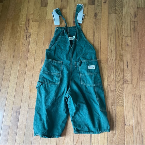 VINTAGE CARTERS GREEN OVERALLS MADE IN USA 100% COTTON RARE! HTF SIZE 34 - Picture 2 of 8